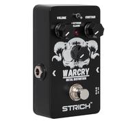 STRICH WARCRY Pédale de distorsion en métal pour guitare électrique True Bypass 2 modes Fat, Boost, Normal Classic Crunch années 80 Métal/Nu Metal