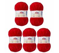 Strickfein Himalaya Dolphin Baby Pelote de laine à tricoter super volumineuse (6) - 100 g - 120 m - Aiguille 6,5 mm - 5 x 100 g - Rouge foncé 80352