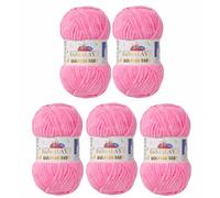 Strickfein Himalaya Dolphin Baby Super Bulky Lot de 5 pelotes de laine chenille à tricoter de 100 g (80309 - Rose)