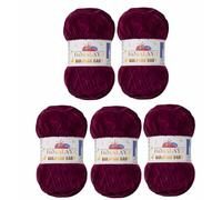 Strickfein Himalaya Dolphin - Super Bulky (6) - 80339 - Pelote de laine à tricoter pour bébé - 100 g - 120 m - Aiguille 6,5 mm - 5 x 100 g - Baie foncé