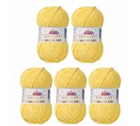 Strickfein Himalaya Dolphin - Super Bulky (6) - Pelote de laine à tricoter pour bébé - 100 g - 120 m - Aiguille 6,5 mm - 5 x 100 g - Jaune