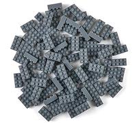 Strictly Briks - Ensemble de Briques Classiques Classic Briks - Compatible avec Toutes Les Grandes Marques - 2 x 4 tenons - Gris - 96 pièces