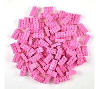 Strictly Briks - Ensemble de Briques Classiques Classic Briks - Compatible avec Toutes Les Grandes Marques - 2 x 4 tenons - Rose - 96 pièces