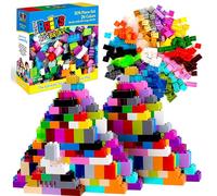 Strictly Briks Toy Grands Blocs de Construction pour Enfants et Tout-Petits, Ensemble de Grosses Briques pour 3 Ans et Plus, Couleurs Arc-en-Ciel, 204 pièces