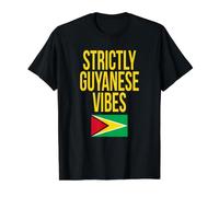 Strictly Guyanese Vibes Guyana Flag Carnival T-Shirt Graphique avec Valeur