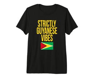 Strictly Guyanese Vibes Guyana Flag Carnival T-Shirt Haut de Gamme