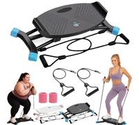 Stridon All Motion Body Trainers, Stridon All Motion Trainer Balance Board, Noiseless Home Gym Exercise Equipment, with LCD Monitor & Resistance Bands (Black)