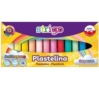 Strigo Creative Plasticine - 12 couleurs (6 classiques et 6 pastels) pour le jeu créatif et l'apprentissage des enfants