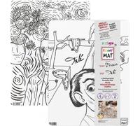 Strigo transparent Tapis amusant Vincent Van Gogh et Salvador Dali 2 pcs. 30x40cm