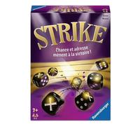 Ravensburger Jeu de société Strike 24867 – arène intégrée, dés à lancer, 15 min – multicolore