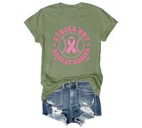 Strike Out Cancer Shirt Pink Breast Cancer Shirt Baseball Shirt Graphic Tees Crew & V-Neck, Vert, M
