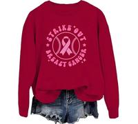 Strike Out Cancer Sweatshirt à capuche de baseball rose pour le cancer du sein, Bordeaux-y, XL