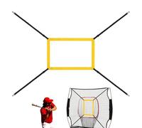 Strike Zone Target Filet de baseball réglable, pratique de frappe de baseball | Objectif de zone d'attaque de baseball avec 4 sangles réglables, appareils d'entraînement de lanceur professionnel