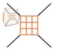 Strike Zone Target-Pitching Target Strike Zone, cible de pitching de balle souple de baseball réglable | Réseau d'entraînement de baseball pour frapper, frapper et attraper, ceinture d'enrichissement