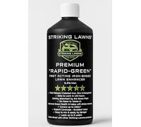 Striking Lawns - Liquide de pelouse en fer RAPID-GREEN couvre 250 m² - Anti-mousse à action rapide et plus vert | Formule de fer à 6,3 % | Pas d'arrosage nécessaire | Application par pulvérisation |