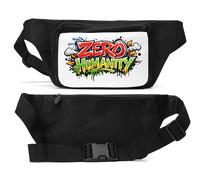 Striking Urban Zero Humanity Graffiti Sac banane unisexe Noir