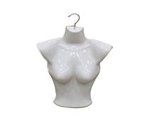 Strimusimak Porte-mannequin en plastique pour femme blanc, Moulage Buste