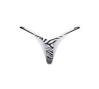 String à Imprimé Léopard String Ficelle Femme Sexy Érotique sous Vetements Feminins G-String String Femme Sexy Chic Grande Taille Culotte Hipster Stretch Slips (Silver, M)