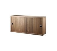 String Furniture Placard mural avec portes String système 20cm noyer lxHxP 78x42x20cm