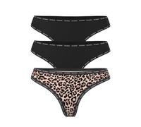 String brÃ©siliennes imprimÃ©es femme Guess Basic (x3) Noir M