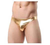 String Brillant Masculin, String t-Back Liquid métallique à Basse Hauteur, Sachet de gonflement Sexy g String String Jockstrap, Scintillant Masculin sous la Culotte pour Les vêtements de Club