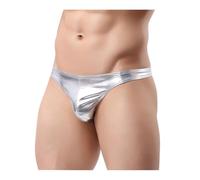 String Brillant Masculin, String t-Back Liquid métallique à Basse Hauteur, Sachet de gonflement Sexy g String String Jockstrap, Scintillant Masculin sous la Culotte pour Les vêtements de Club