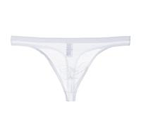 String couleur chair hommes string transparent pour hommes, maille fine, sous-vêtements femmes robe élégante 48, Blanc., M