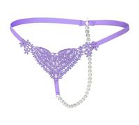 String Dentelle cœur Perles, Transparent, uni, Taille Basse, Sexy#Z