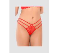 String dentelle & lanières rouge
