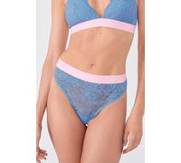 String en dentelle Lemonade Dolls x Etam - Lemonade Lace - XS - Bleu - Femme - Etam