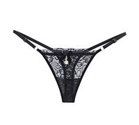 String en dentelle pour femme - Sexy - Sans couture - Respirant - Culotte extensible transparente - Pour soulever les fesses - Culotte réglable - Culotte gainante - Mignon - Amusant - Doux et coquin,
