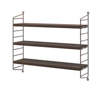 String Etagère murale String Pocket Chêne foncé - brun foncé