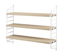 String Étagère String Pocket frêne-blanc bois-blanc