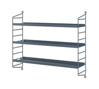 String Furniture Etagère String Pocket Metall 60x50x15cm gris NCS S 7010-B10G lxHxP 60x50x15cm