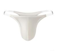 String ficelle en soie glacée brillante taille basse M-2XL (blanc 2XL)