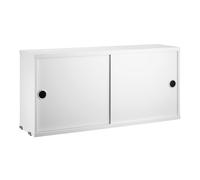 String Furniture Placard mural avec portes String système 20cm blanc lxHxP 78x42x20cm