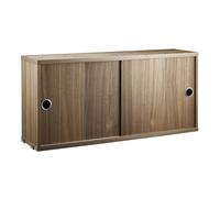 String Furniture Armoire à portes coulissantes - Profondeur 20 cm - noyer