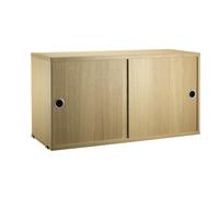 String Furniture Armoire à portes coulissantes - Profondeur 30 cm - Chêne