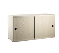 String Furniture Armoire à portes coulissantes - Profondeur 30 cm - Frêne