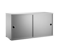 String Furniture Armoire à portes coulissantes - Profondeur 30 cm - gris