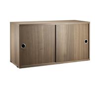 String Furniture Armoire à portes coulissantes - Profondeur 30 cm - noyer