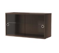 String Furniture Armoire avec vitrine - dark brown oak