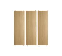 String Furniture Set de 3 étagères String système 58x20cm chêne PxHxP 58x2x20cm