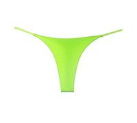 String Gainante Ventre Plat Culotte de Bikini Double épaisseur Taille Basse pour Femme Slip Femme Grande Taille String Ficelle Femme (Green, L)