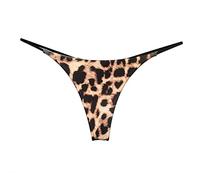 String Gainante Ventre Plat Culotte de Bikini Double épaisseur Taille Basse pour Femme Slip Femme Grande Taille String Ficelle Femme (Brown, M)