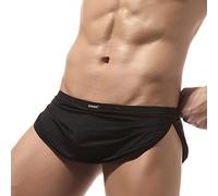String gay pour homme - Slip pour homme - String ultra fin transparent - Noir - Coton - Tanga érotique sexy respirant - Culotte basse - Soutien, Noir , M