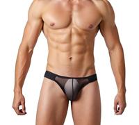 String Homme Sexy éRotique Transparente, Strings Hommes NouveautéS Mens Classics Briefs Respirant Slip Tanga Couleur Unie avec Ceinture éLastique Doux Et Confort AthléTique pour Quotidienne Sommeil