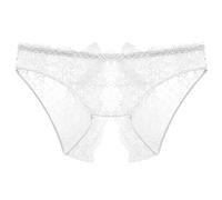 String Invisible Culotte Rembourrée Slip Échancré Femme Culotte Cut Out Tanga Dentelle Coton Culotte Lingerie Culotte Taille Haute Femme Culotte avec Trou Lingerie Taille Haute Culotte Ficelle Bar A
