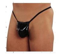 String Noir effet cuir