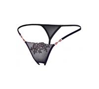 String Ouvert à Strass Noir & Rouge